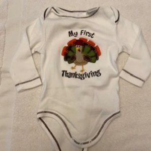 Miniwear My First Thanksgiving Holiday Onesie 6-9 months